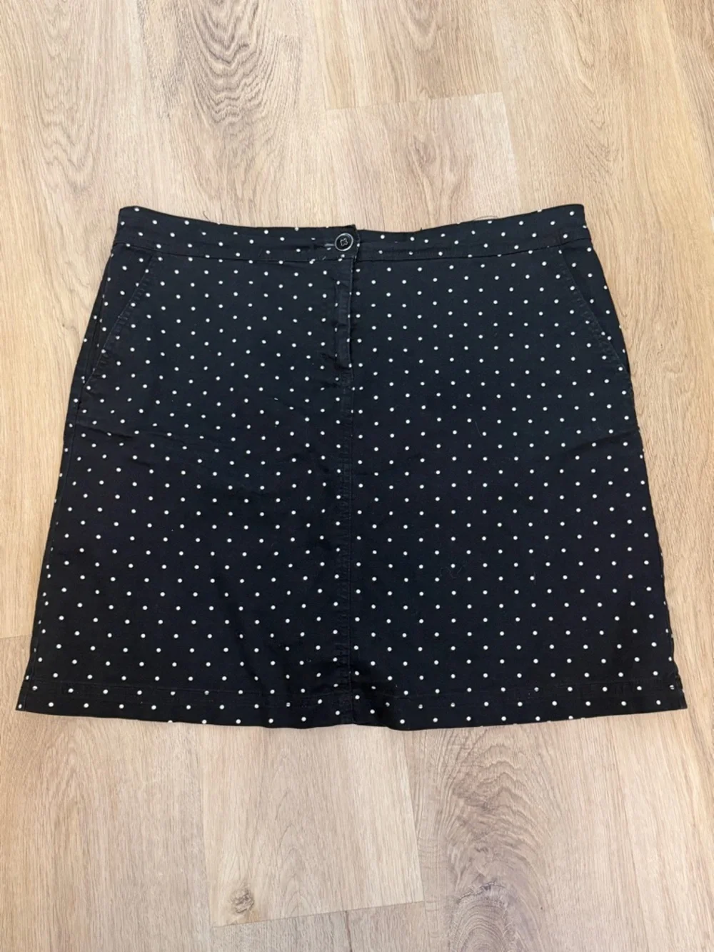 Karen Scott Black and White Polka Dot Skirt